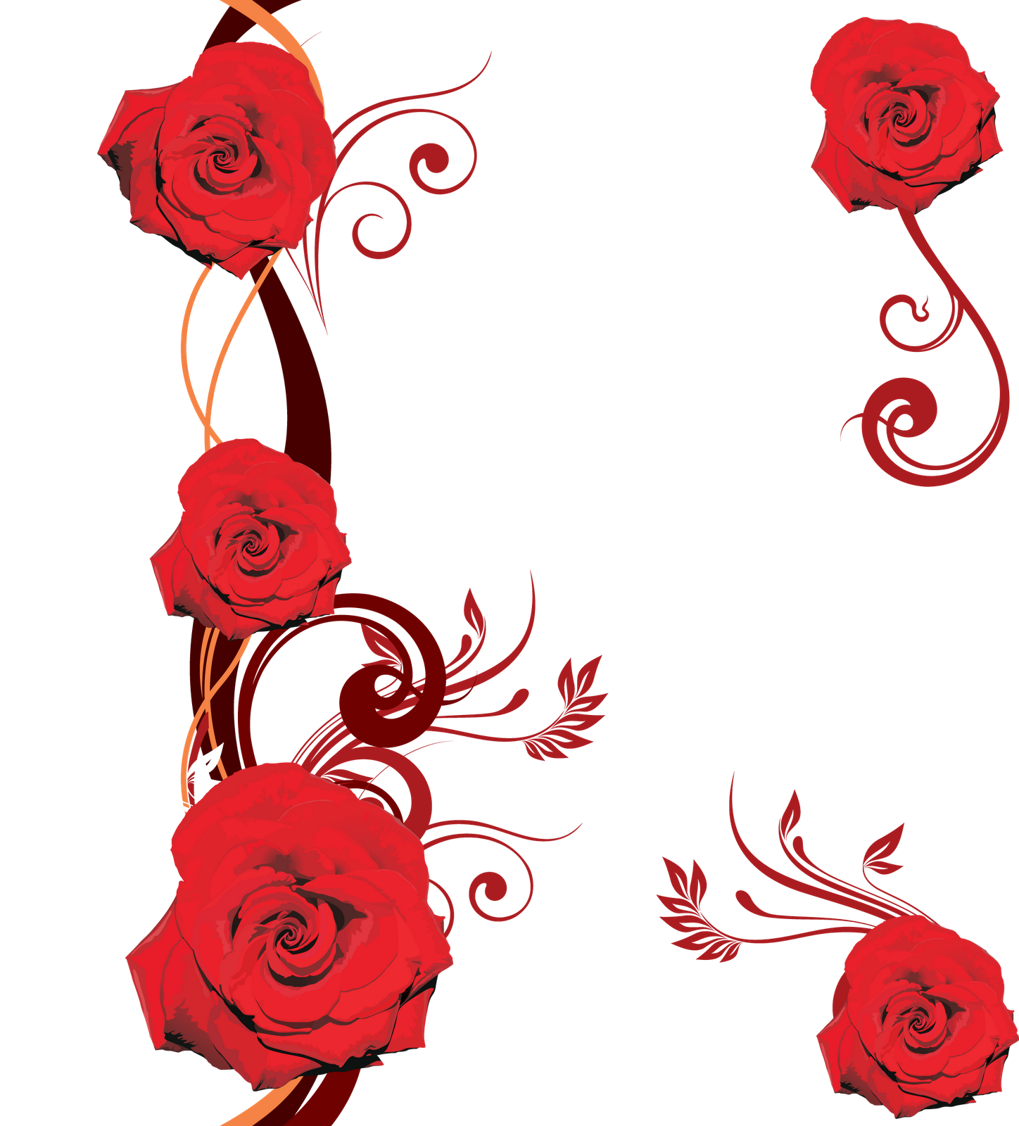 Vector Rose Flowers Red PNG Free Photo Transparent PNG Image