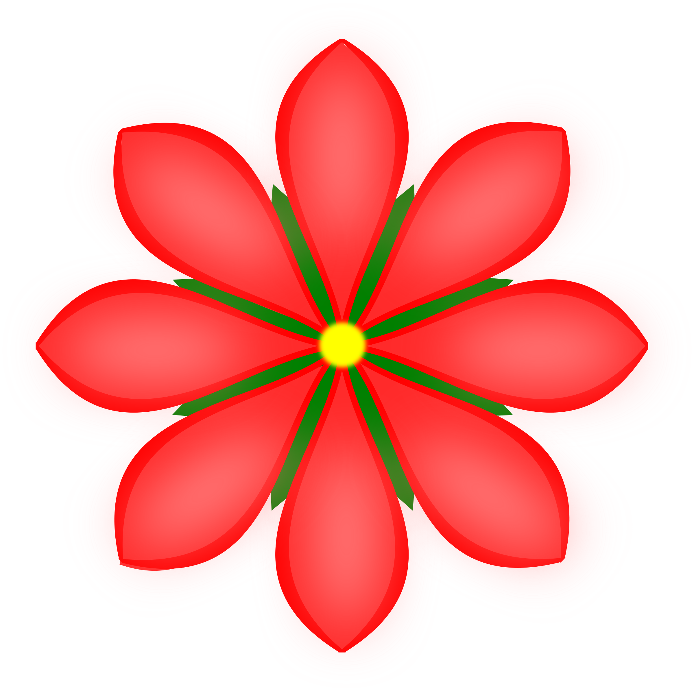 Vector Single Flowers Red Free HQ Image Transparent PNG Image