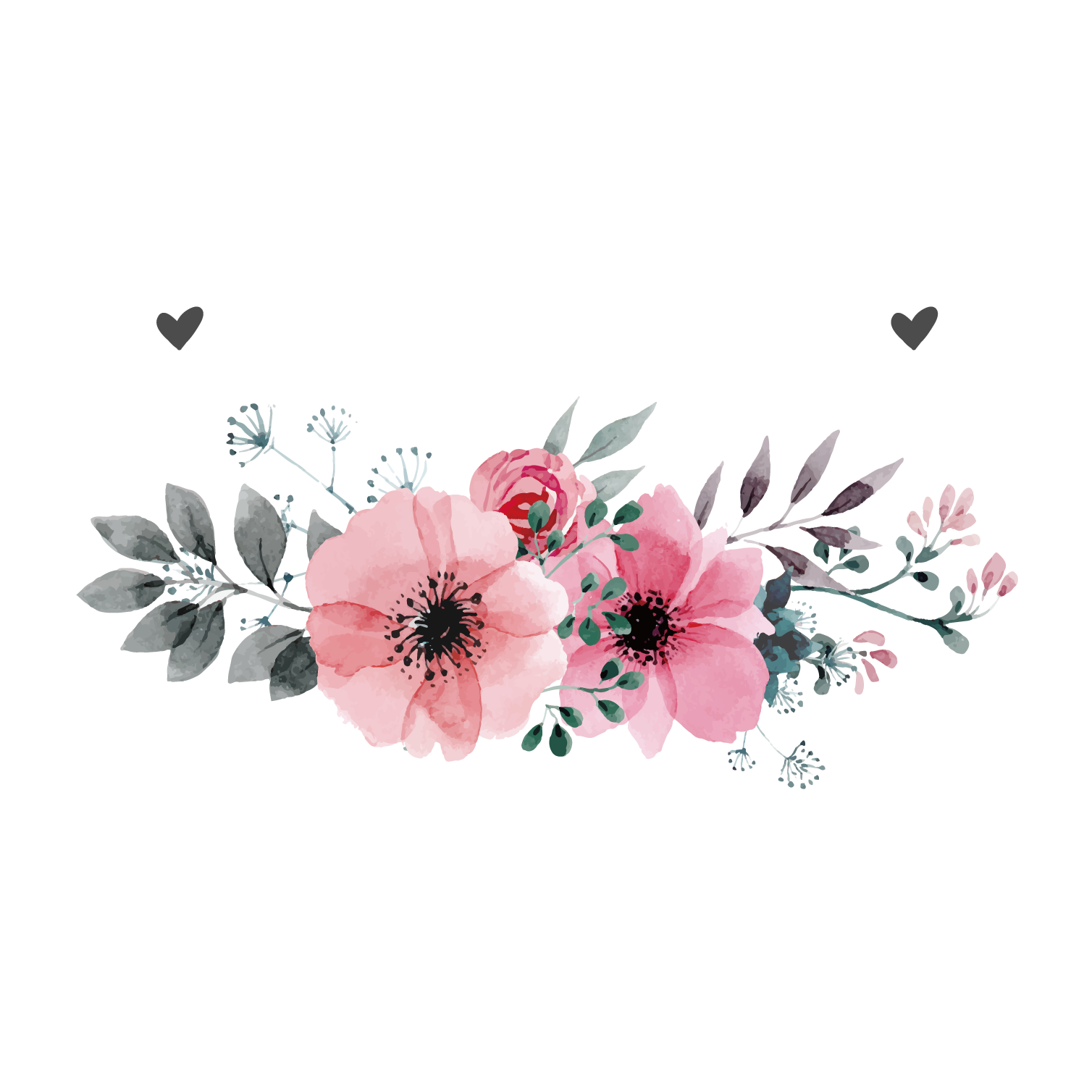 Watercolor Flower Art Vector Free PNG HQ Transparent PNG Image