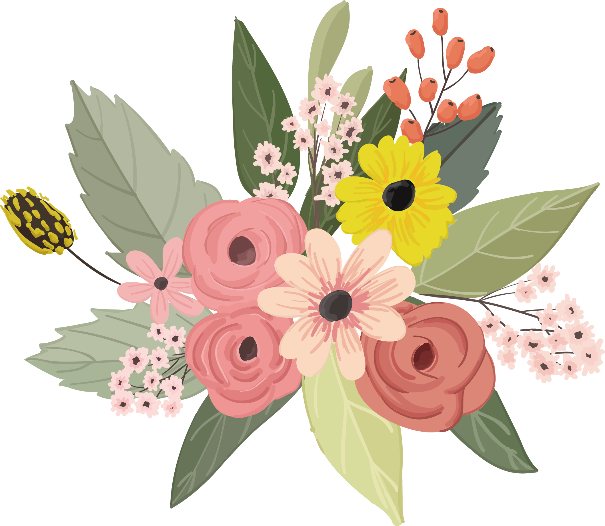 Vector Flower Art Wedding PNG Free Photo Transparent PNG Image