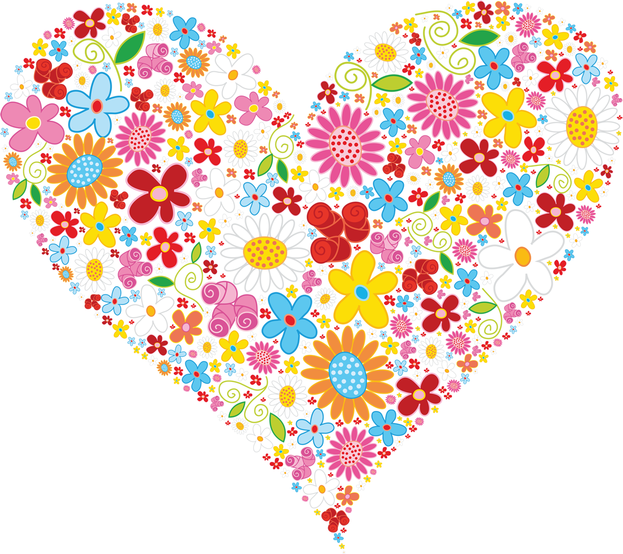 Heart Flower Free PNG HQ Transparent PNG Image