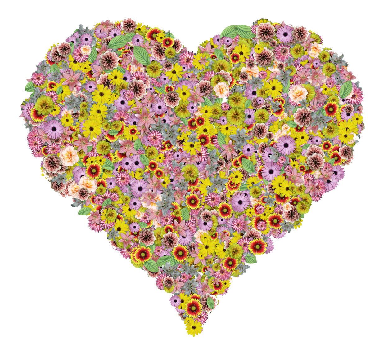 Heart Flower Love PNG File HD Transparent PNG Image