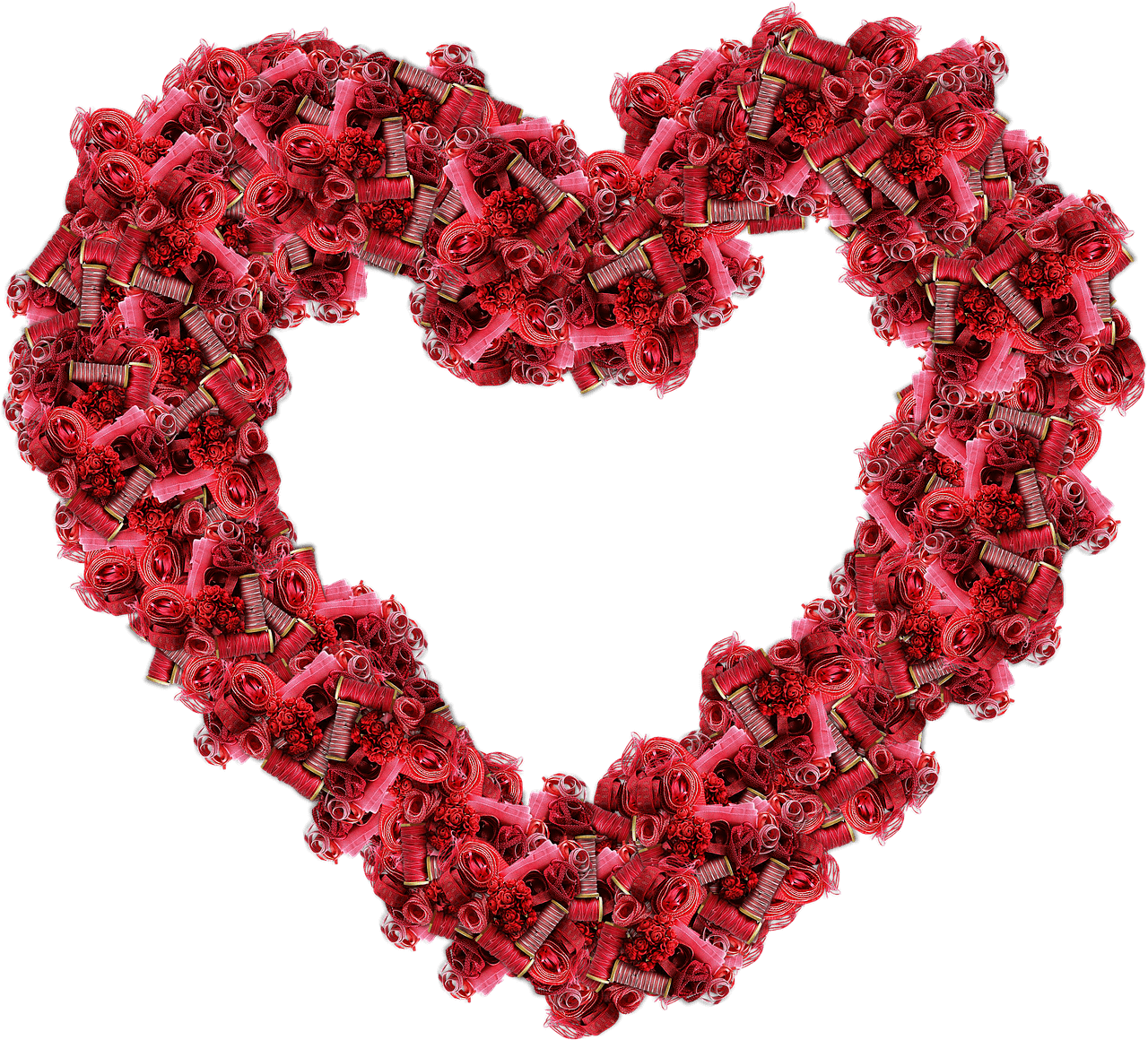 Heart Flower Red Photos Free HD Image Transparent PNG Image