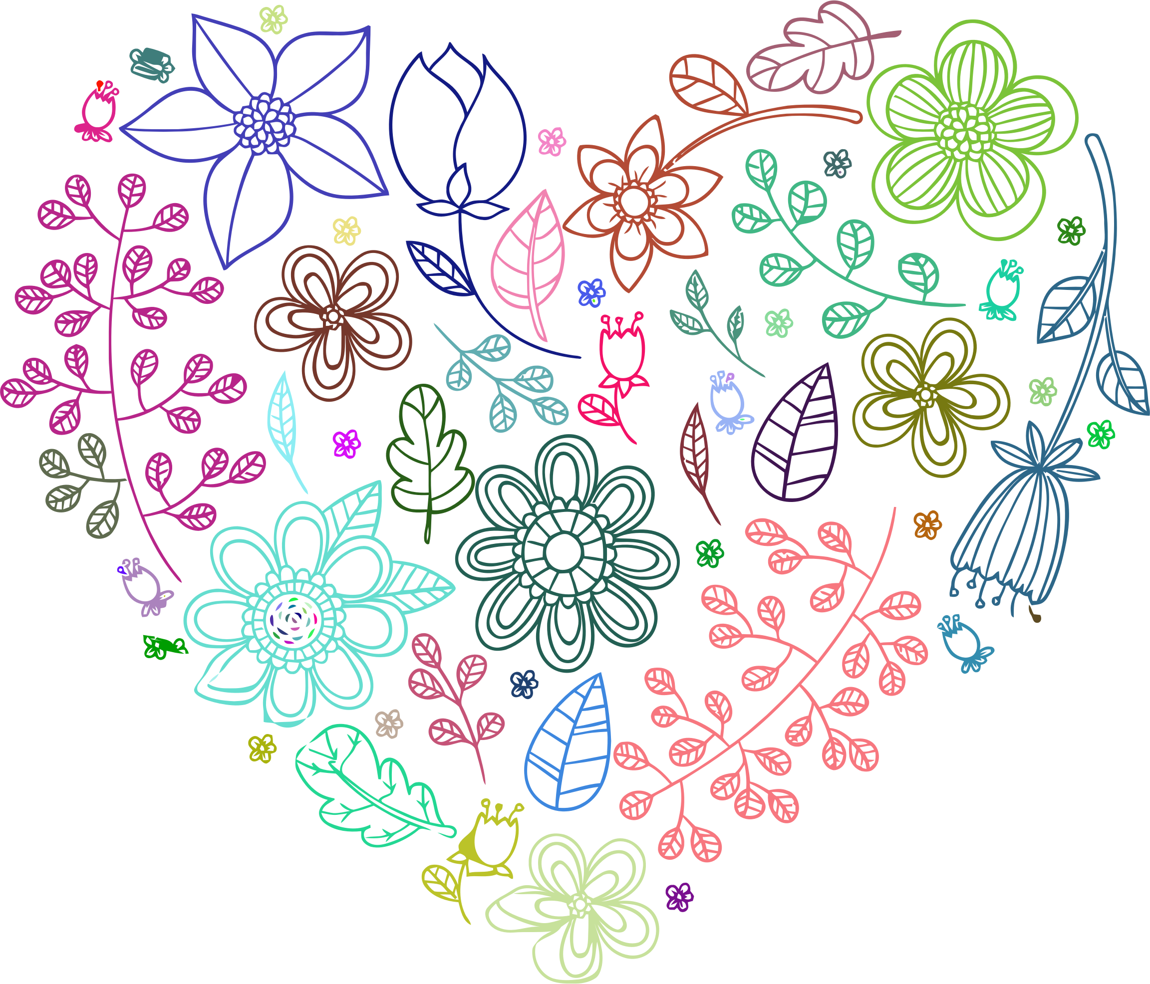 Heart Vector Romantic Flower PNG Download Free Transparent PNG Image