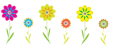 Colorful Flowers Clipart Transparent PNG Image