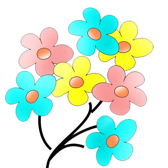 Colorful Flowers Transparent Transparent PNG Image