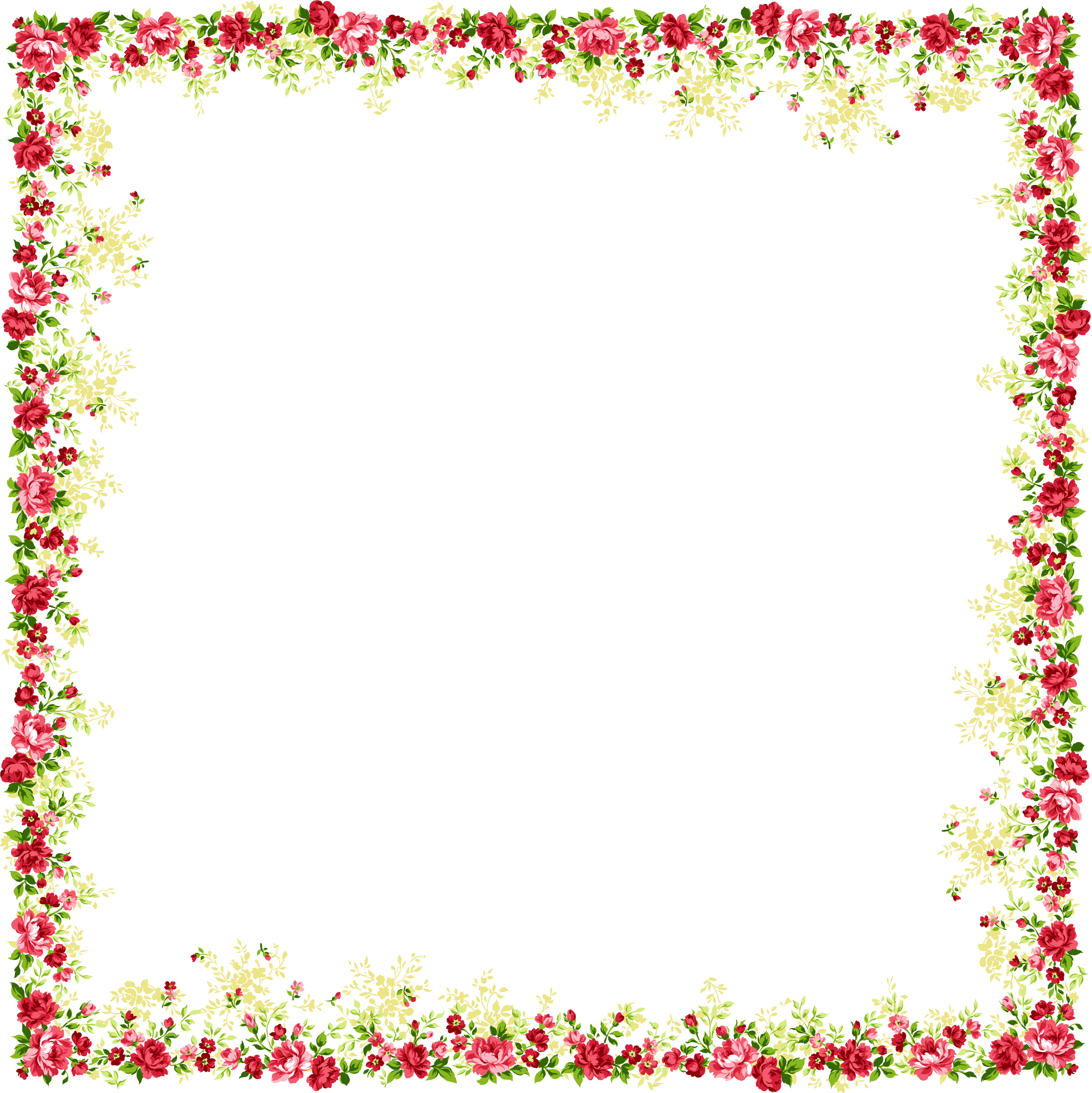 And Picture Flower Frame Frames Borders Transparent PNG Image