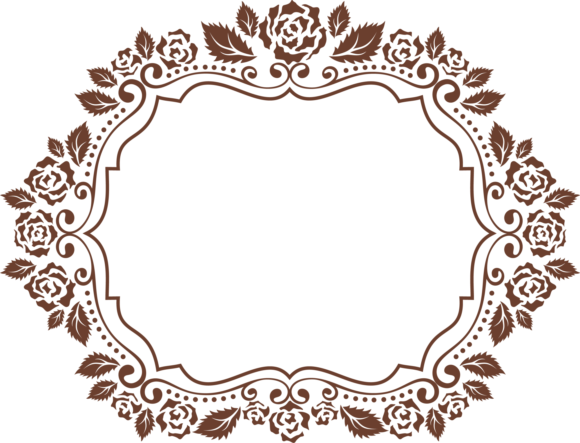 Brown Frame Flower Free Download PNG HQ Transparent PNG Image