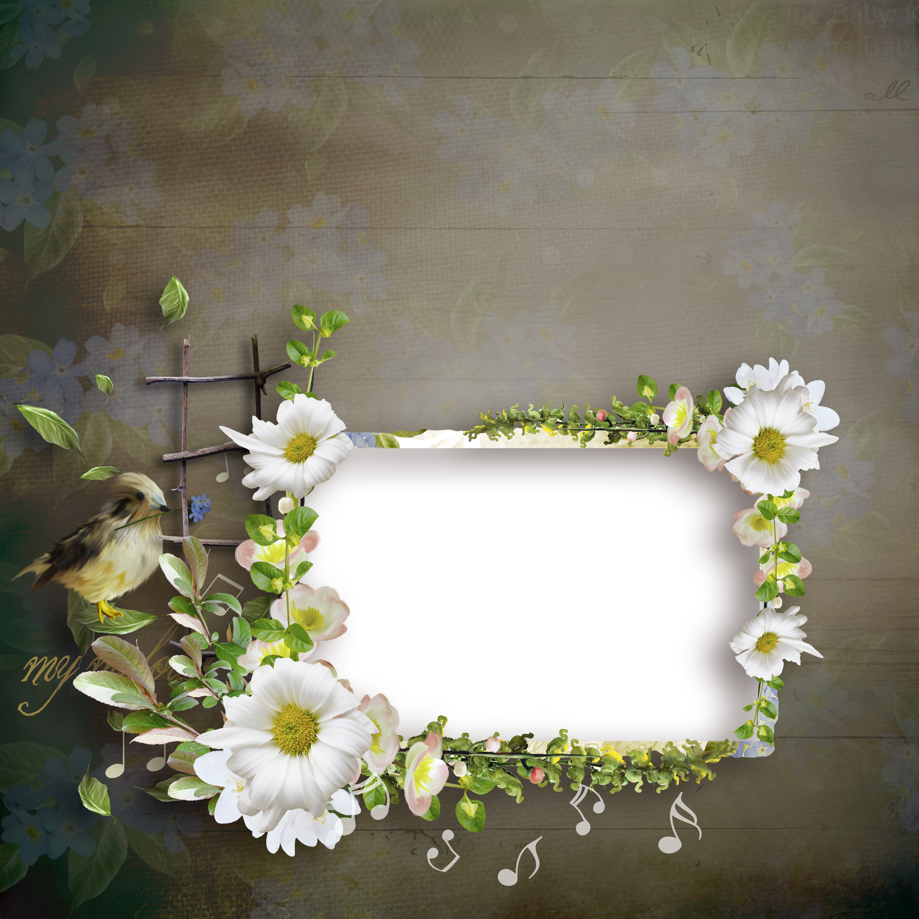 Floral Frame Flower Design Creative PNG File HD Transparent PNG Image