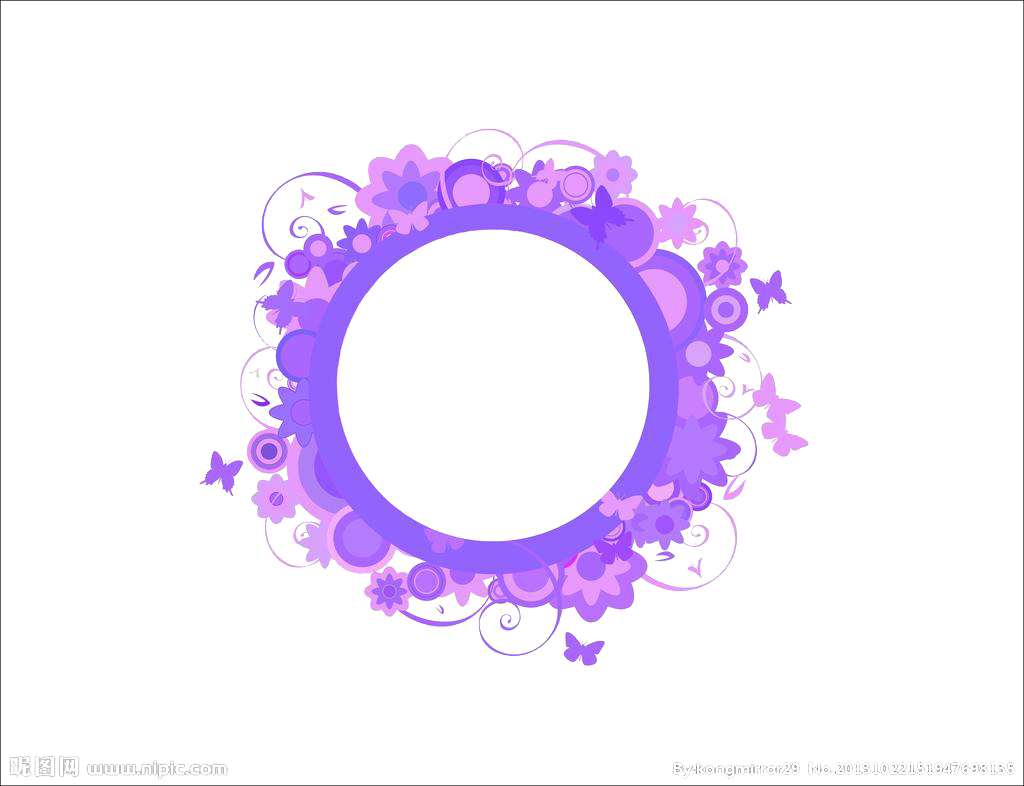 Purple Material Frame Flower Free Download Image Transparent PNG Image