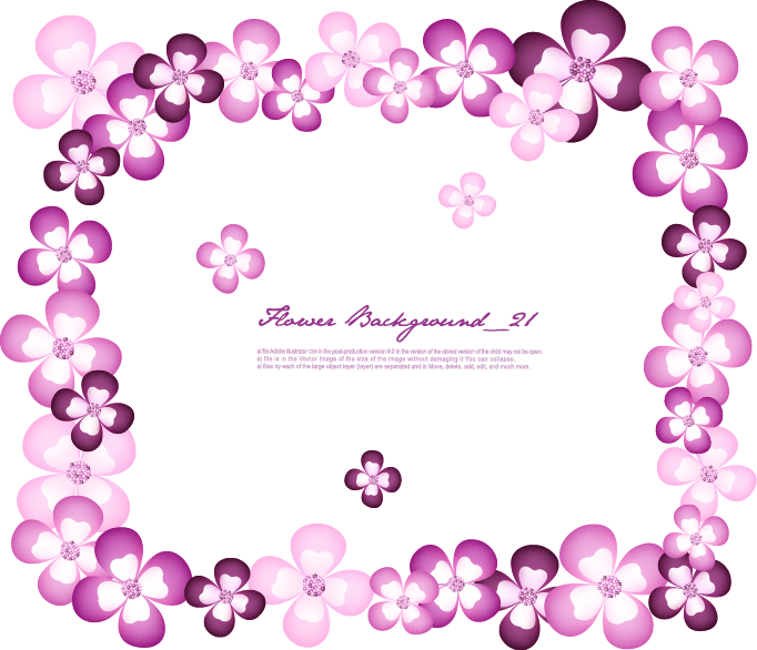 Purple Frame Flower Romantic Free HD Image Transparent PNG Image