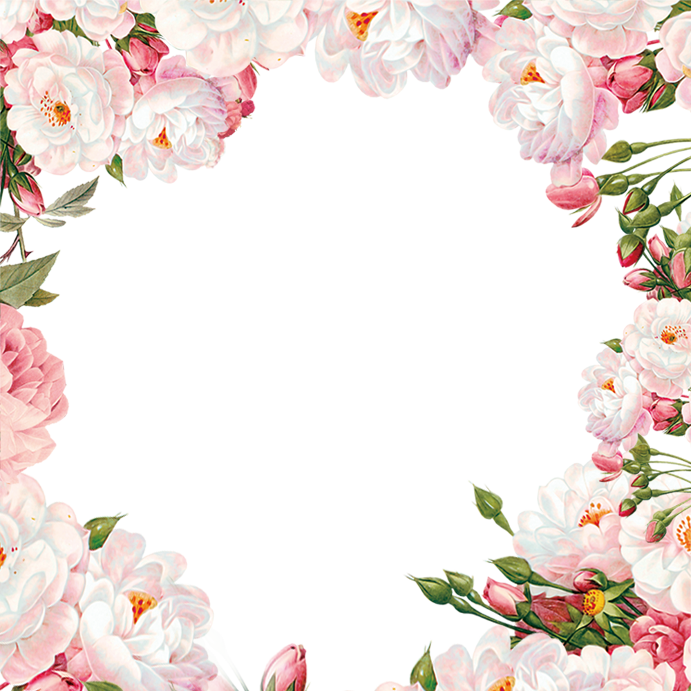 Painted Material Frame Flower Hand PNG Image High Quality Transparent PNG Image