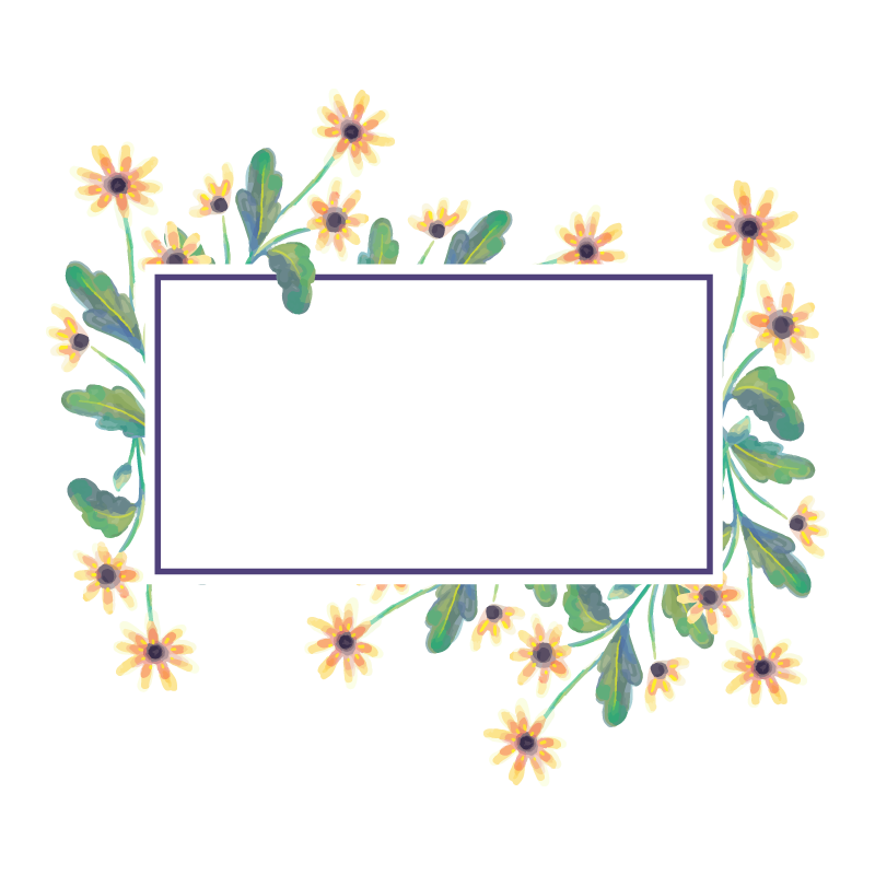 Chrysanthemum Frame Vector Flower Illustration PNG File HD Transparent PNG Image