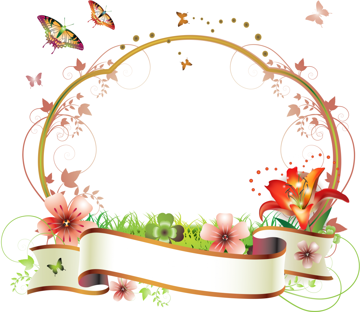 Cuadro Frame Paper Flower Free HQ Image Transparent PNG Image