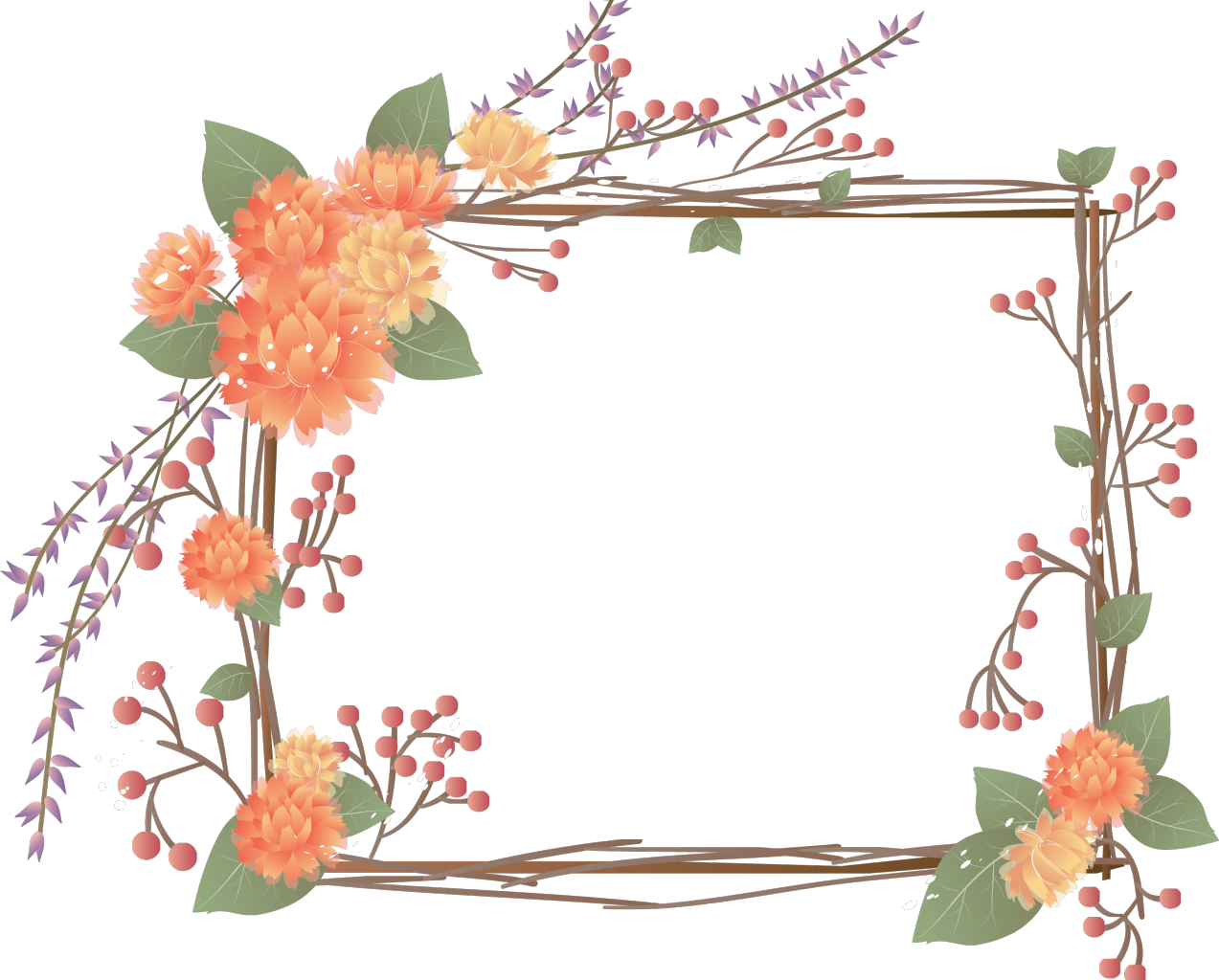 Pattern Frame Paper Flower Free Photo PNG Transparent PNG Image