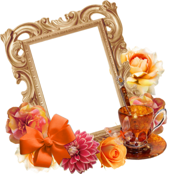 Picture Frame Flower Mirror PNG Image High Quality Transparent PNG Image