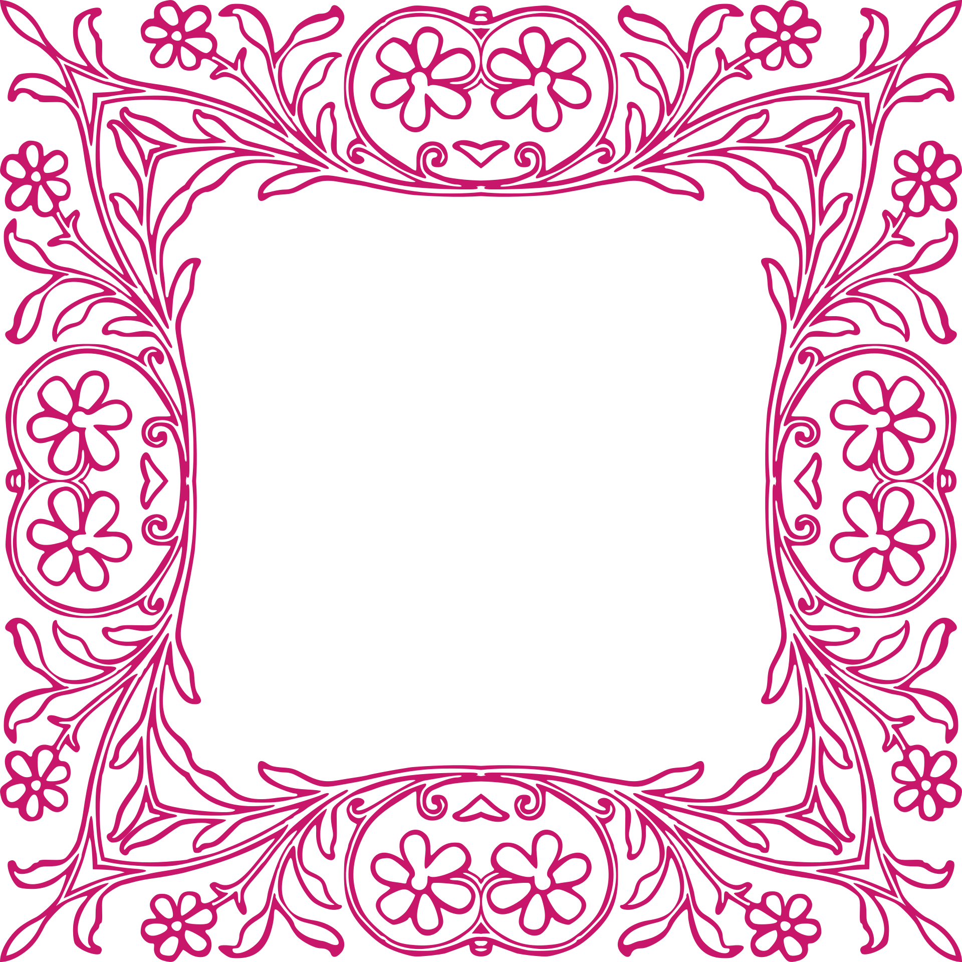 Picture Flower Frame Ornament Paper Border Transparent PNG Image