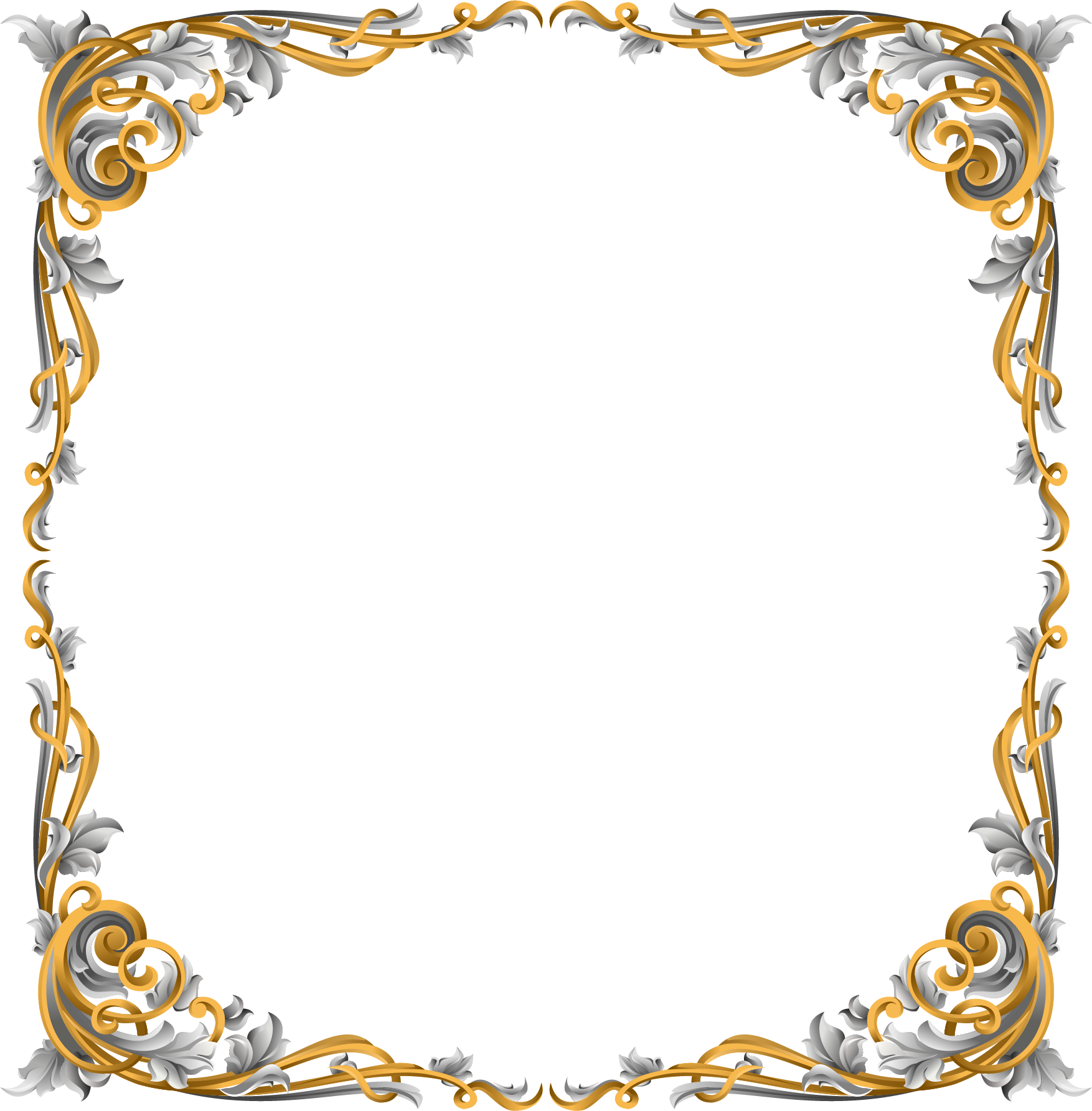 Picture Flower Painted Frame Ornament Hand Vector Transparent PNG Image