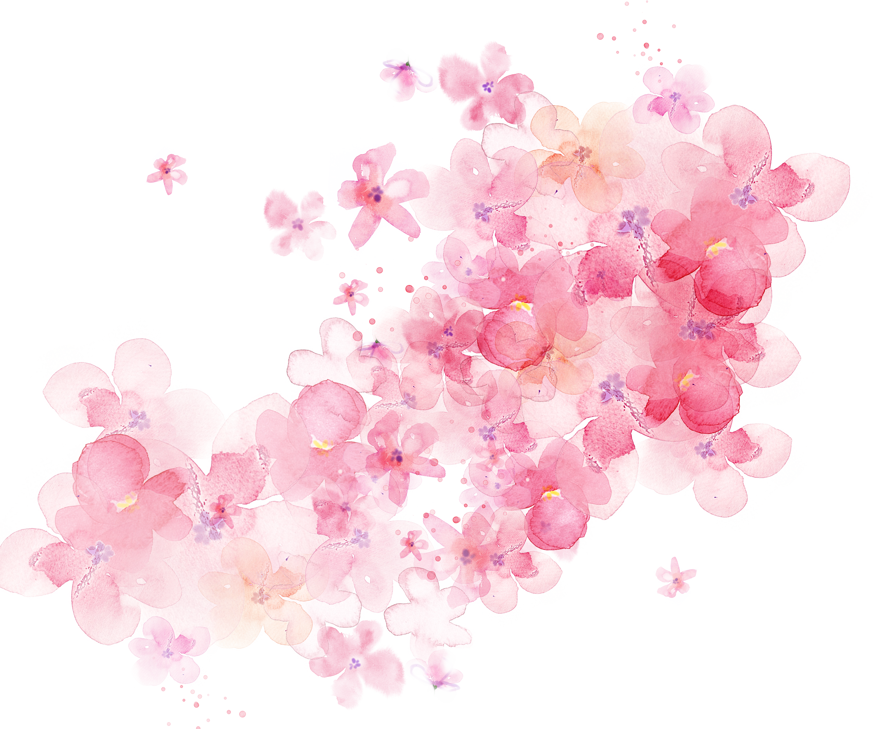 Watercolor Shading Flowers Flower Painting Free Transparent Image HD Transparent PNG Image