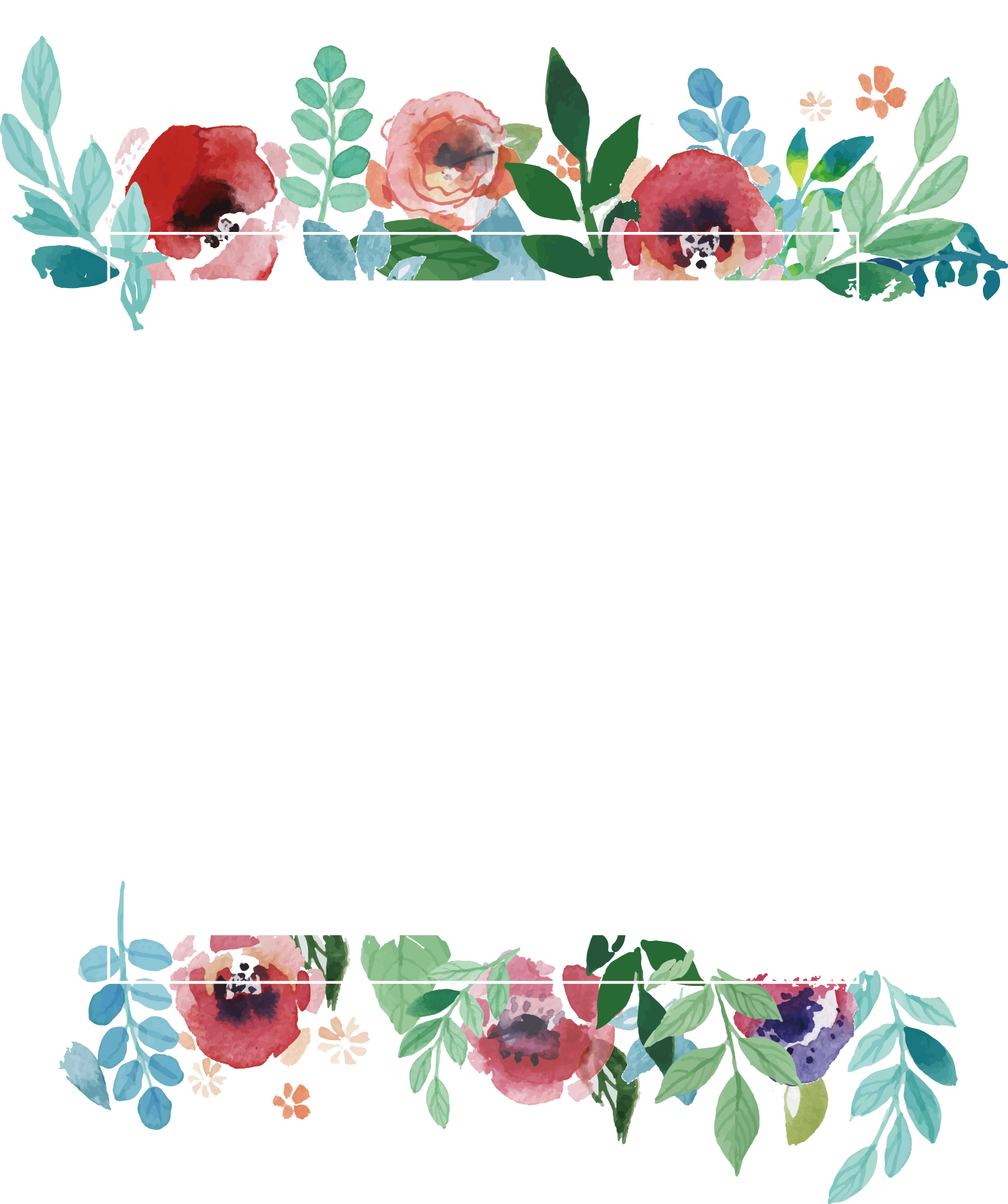 Picture Flower Frame Wedding Watercolor Invitation Transparent PNG Image