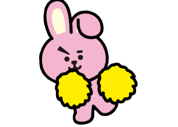 Pink Bts Sticker Yellow Line Friends Transparent PNG Image