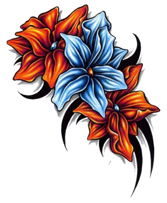 Flower Tattoo Png Image Transparent PNG Image