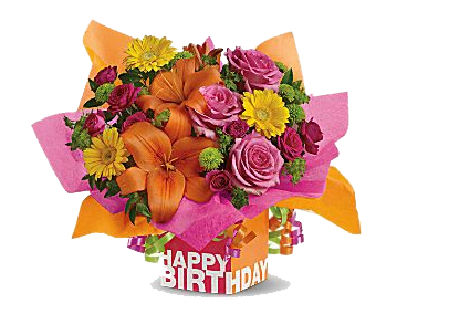 Birthday Flowers Bouquet Clipart Transparent PNG Image