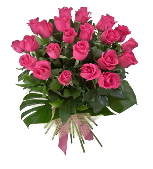 Pink Roses Flowers Bouquet Picture Transparent PNG Image