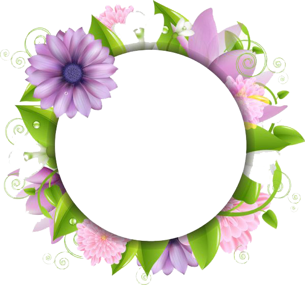 Flowers Borders Picture Transparent PNG Image