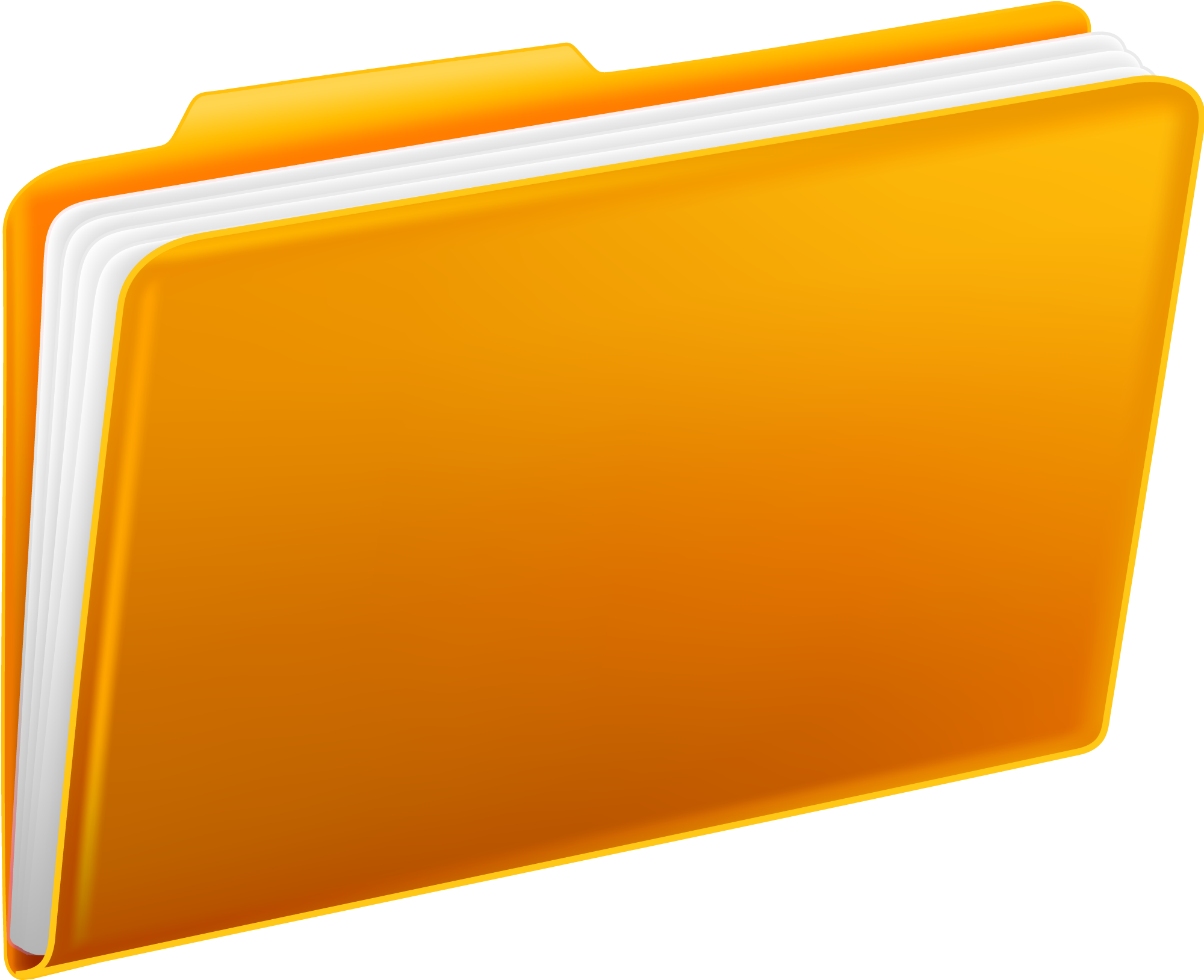 Yellow Folders Transparent PNG Image