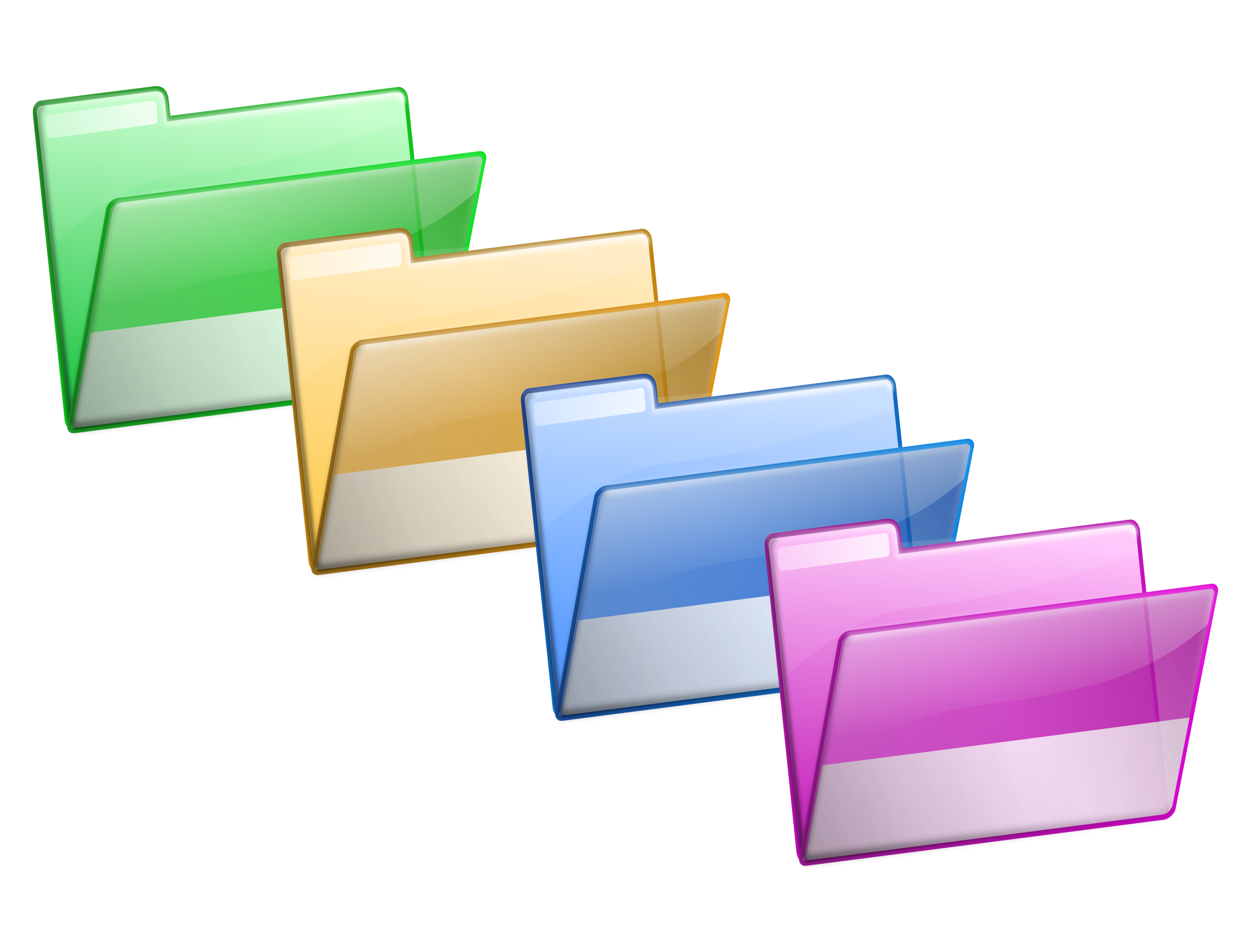 Colorful Folder Transparent PNG Image