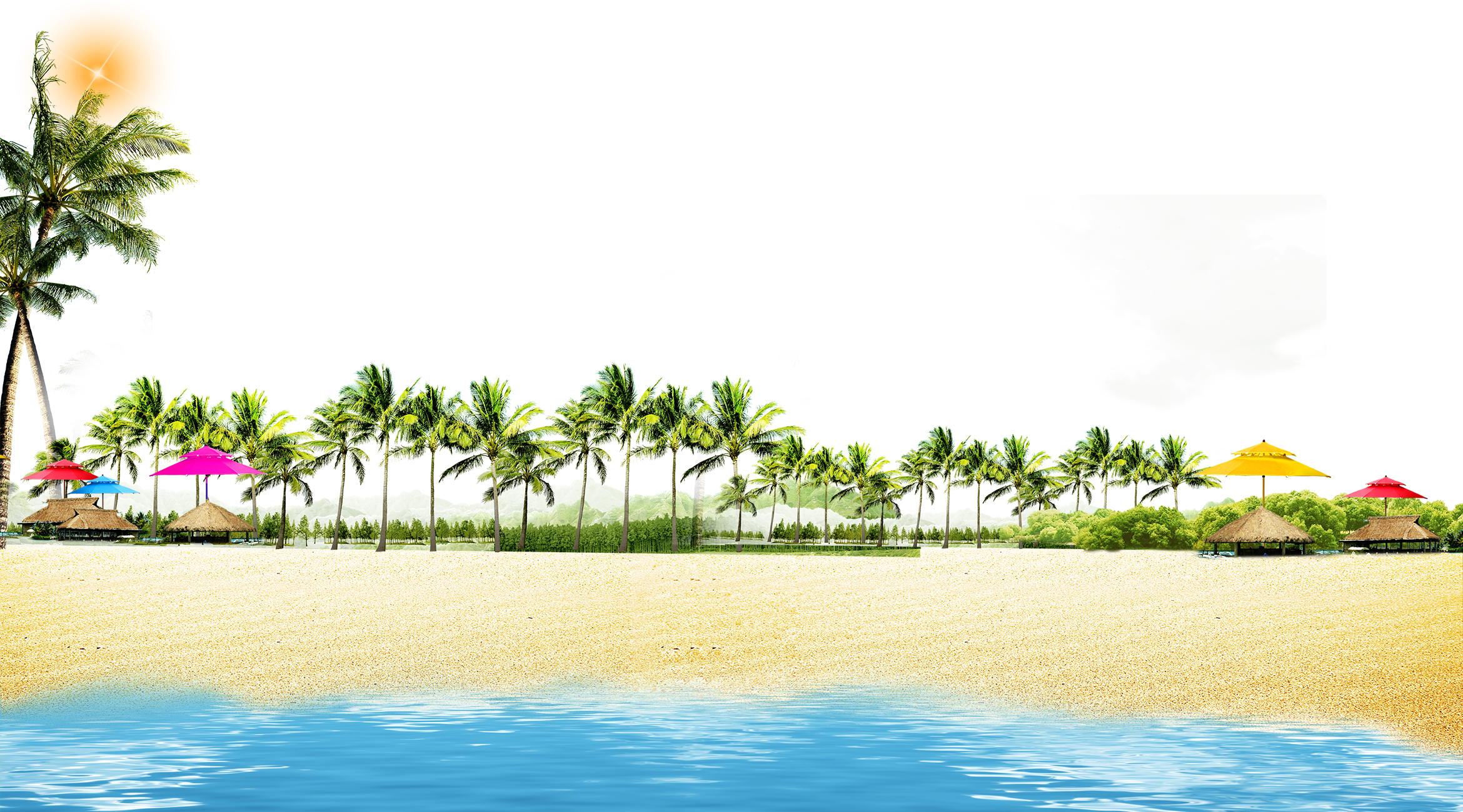 Summer Coconut Grove Poster Play Coast Beach Transparent PNG Image