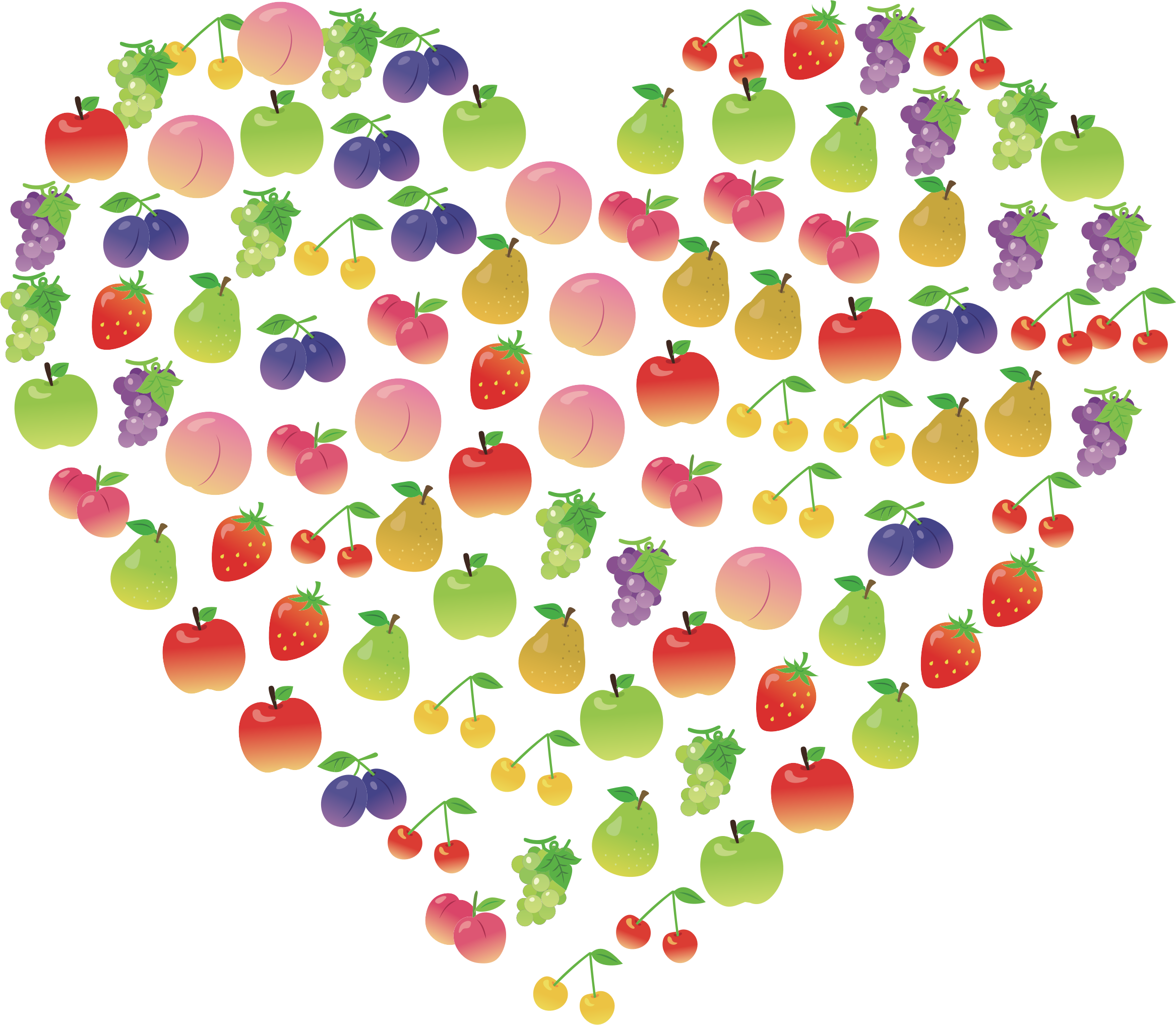 Heart Vector Fruit Free Clipart HD Transparent PNG Image