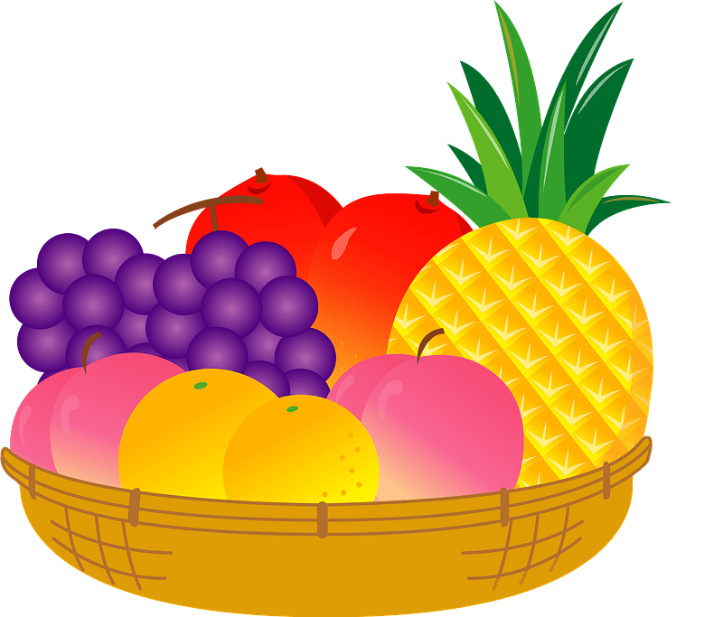 Basket Vector Fruits Free Download Image Transparent PNG Image