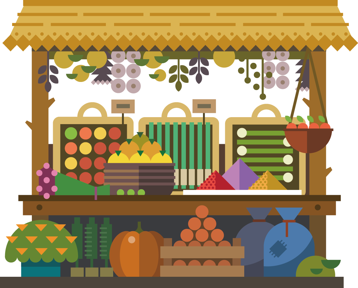 Marketplace Travel Illustration Royalty-Free Fruit Design Creative Transparent PNG Image