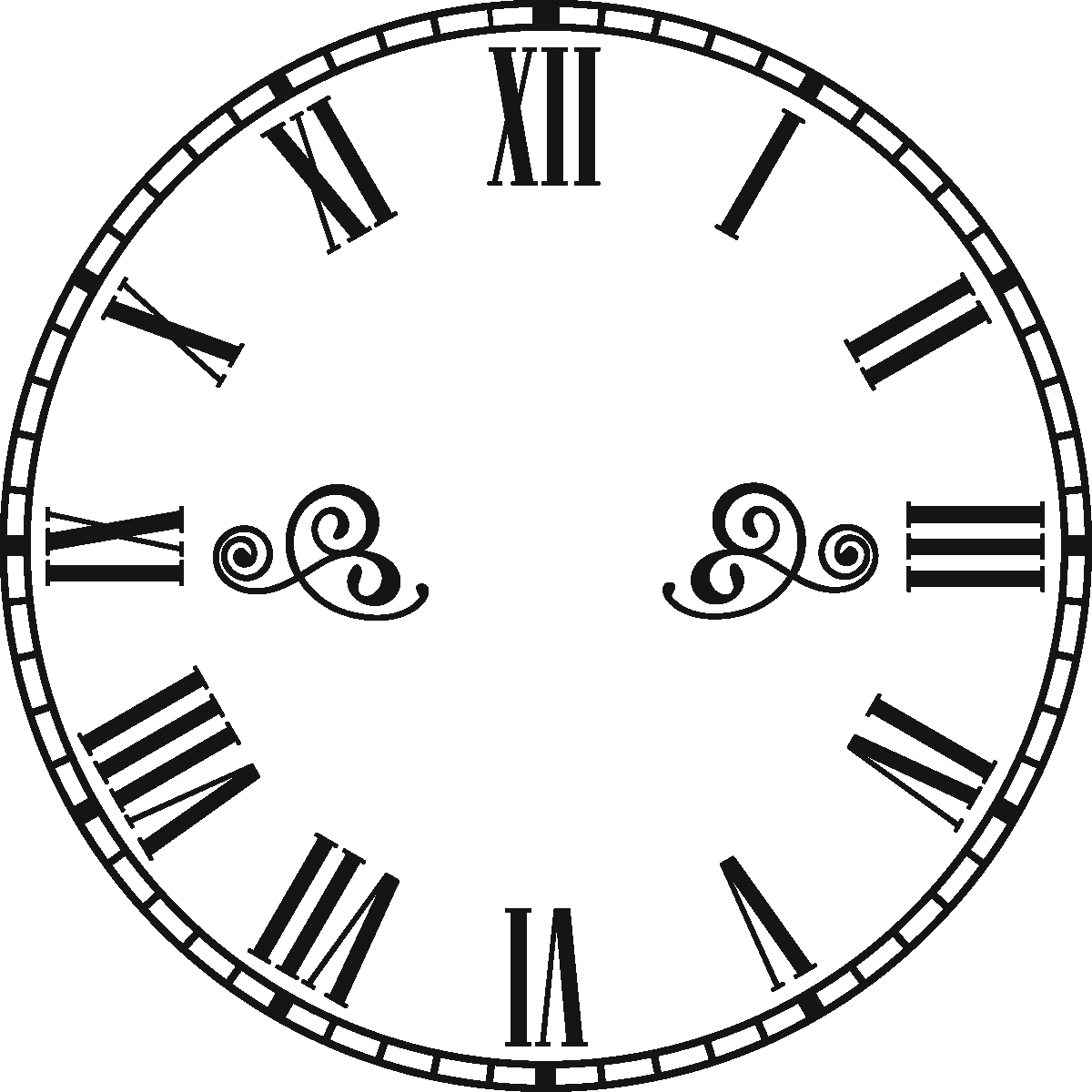 Numerals Art Clock Face Roman Angle Line Transparent PNG Image