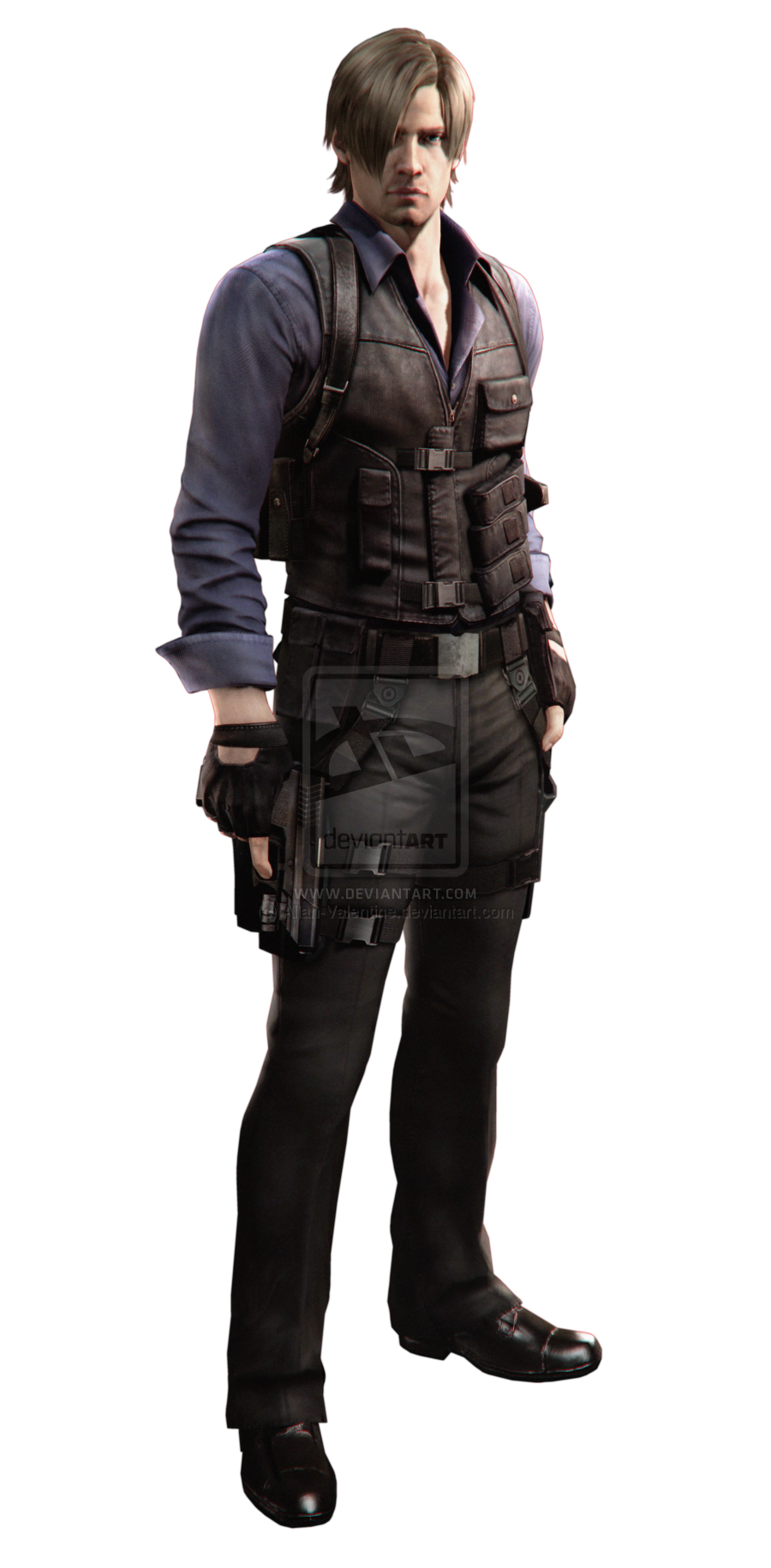 Standing Kennedy Resident Leon Jacket Evil Transparent PNG Image