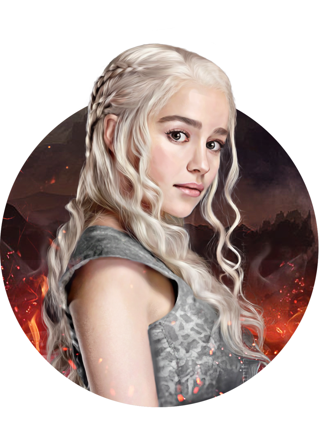 Wig Art Thrones Of Forehead Game Daenerys Transparent PNG Image