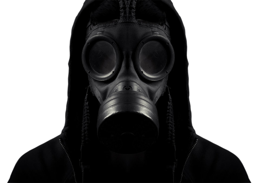 Gas Cool Black Mask Face Transparent PNG Image