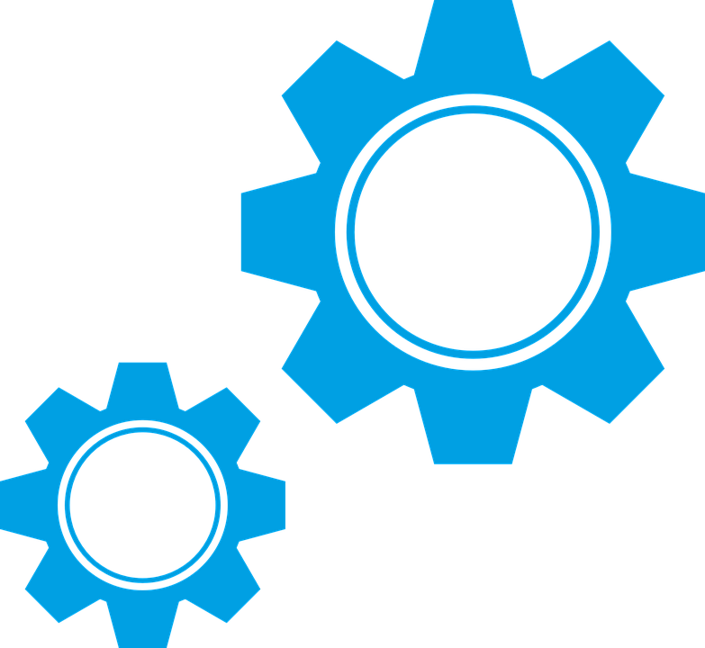 Blue Gears Colorful HQ Image Free Transparent PNG Image