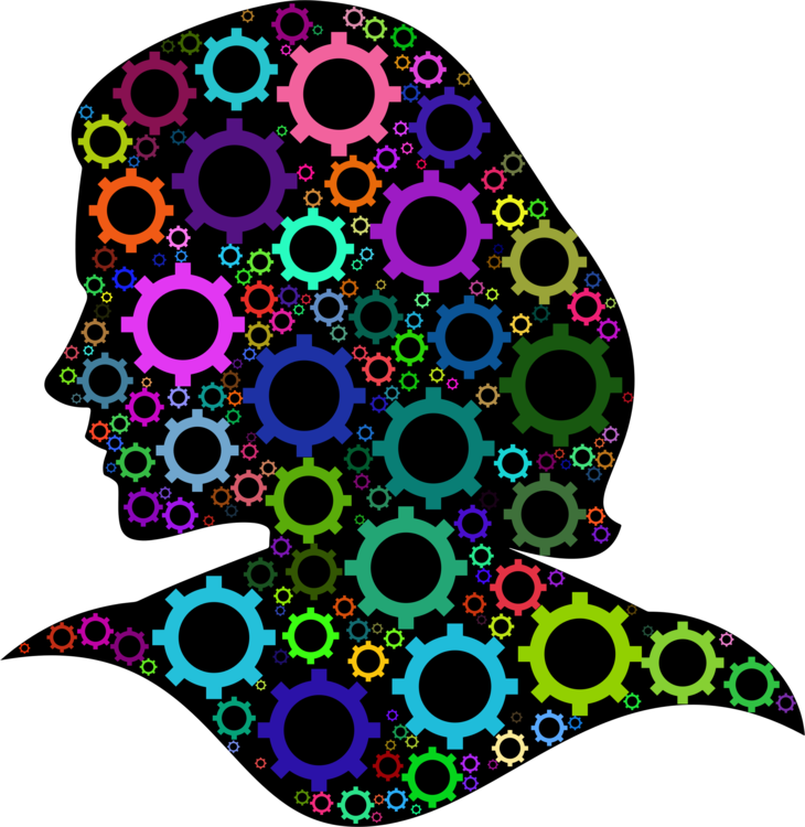 Female Gears Colorful Free Clipart HQ Transparent PNG Image