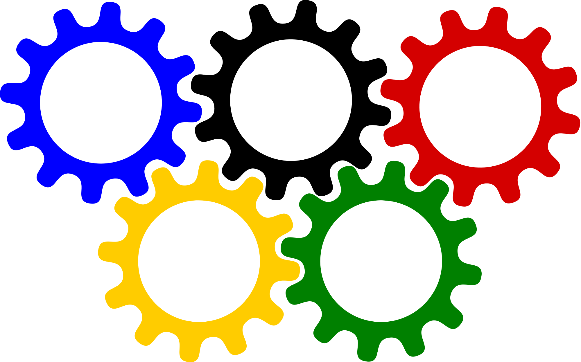 Vector Gears Colorful Download HQ Transparent PNG Image