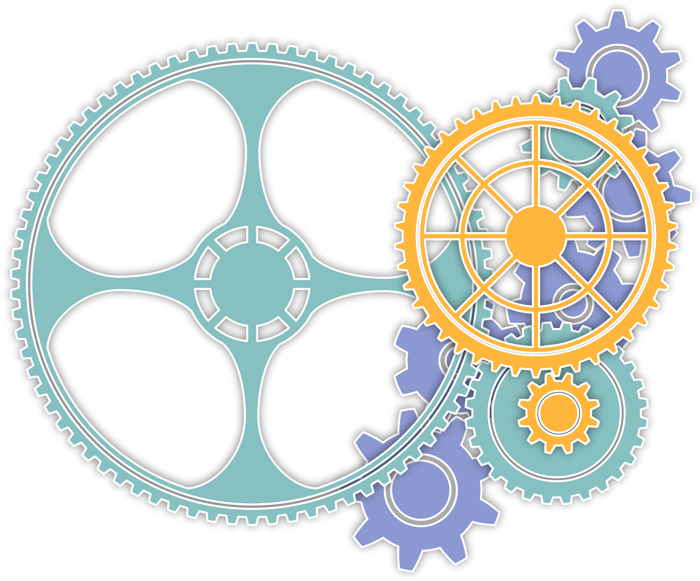 Wheels Gears Colorful Download HQ Transparent PNG Image