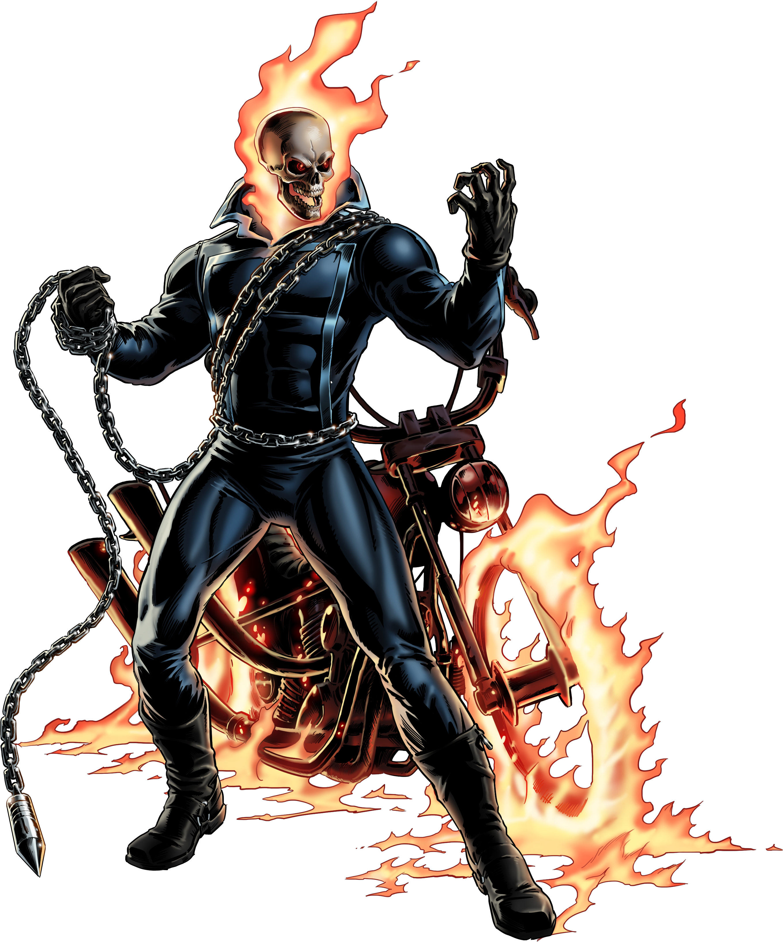 Ghost Flame Rider PNG Free Photo Transparent PNG Image