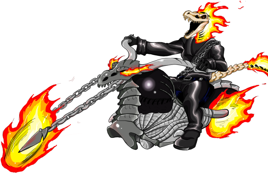 Ghost Flame Rider Free HD Image Transparent PNG Image