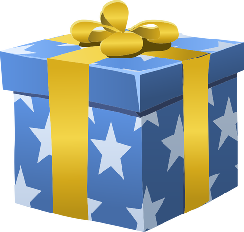 Blue Golden Ribbon Gift Free Clipart HQ Transparent PNG Image