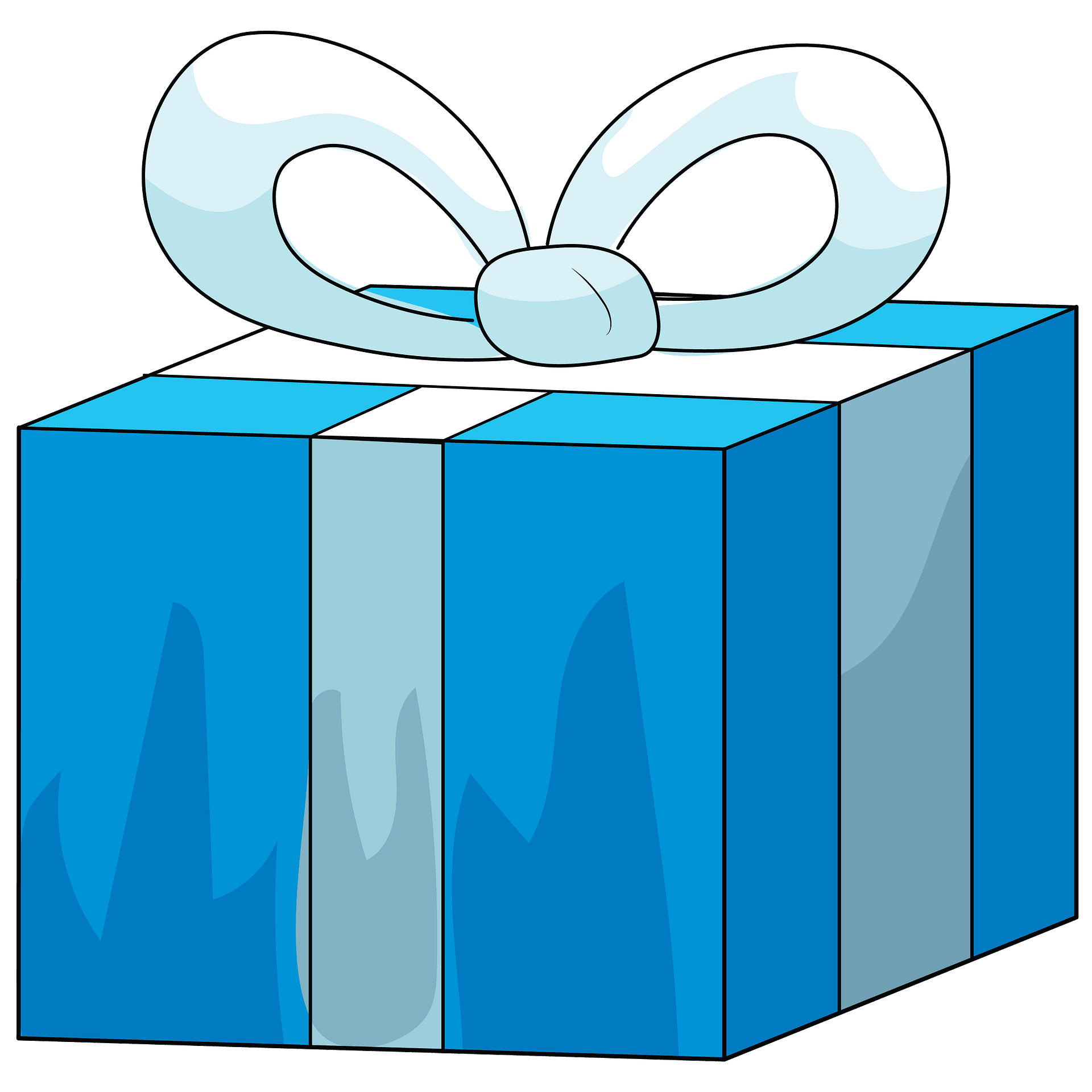 Blue Surprise Gift PNG Image High Quality Transparent PNG Image