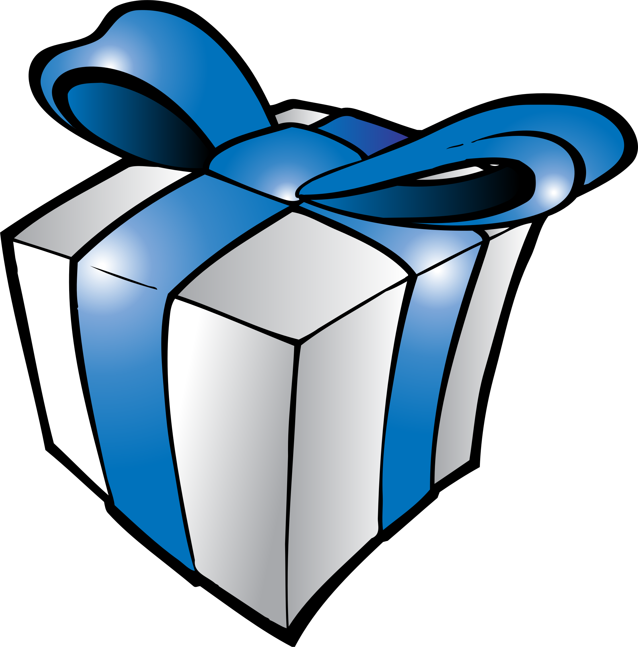 Blue Gift HQ Image Free Transparent PNG Image