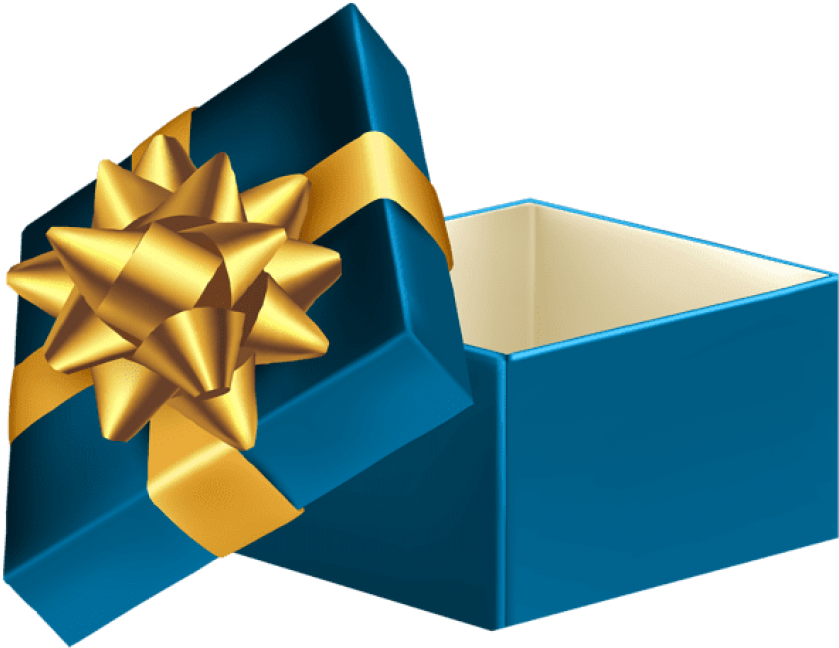 Blue Open Gift Free Download PNG HD Transparent PNG Image