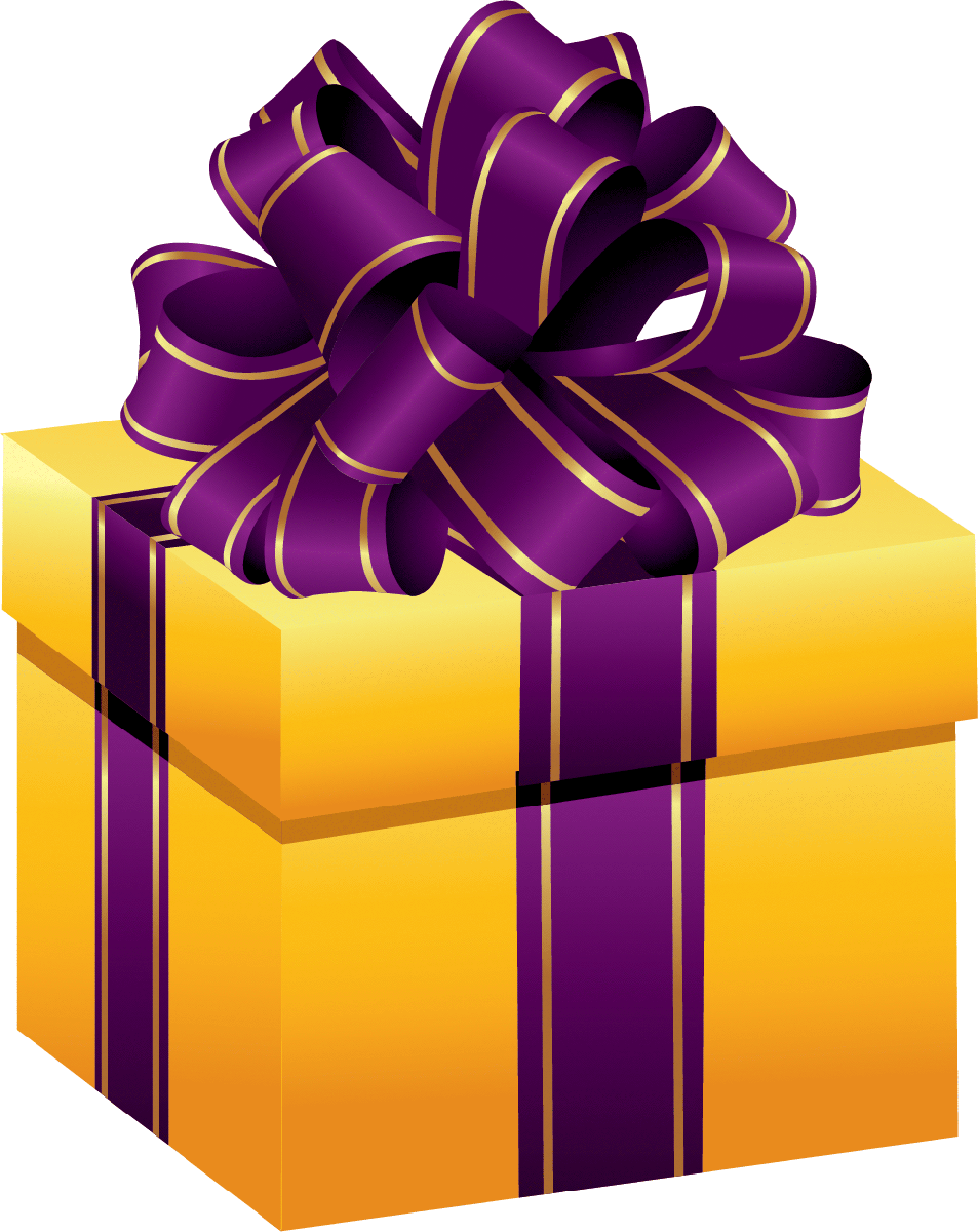 Birthday Present Yellow Download HQ Transparent PNG Image